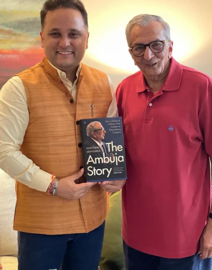Amish with Narotam Sekhsaria, founder of Gujarat Ambuja